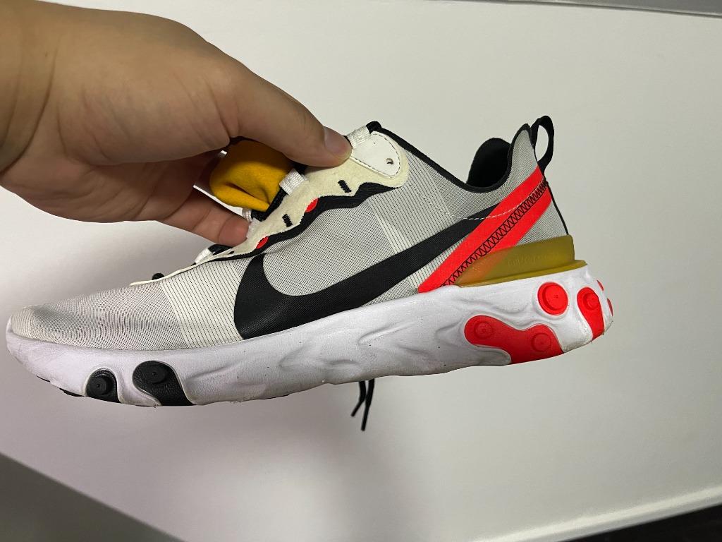 Nike React Element 55 White Black Crimson Gold Men S Fashion Footwear Sneakers On Carousell