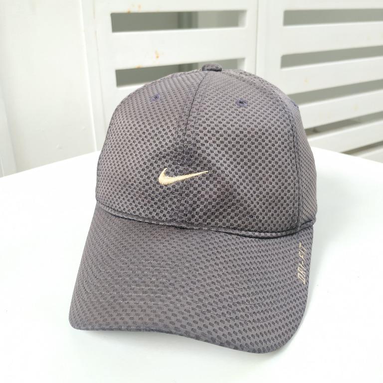 NIKE SMALL SWOOSH DRI FIT CAP TOPI HAT GREY SILVER COLORWAY