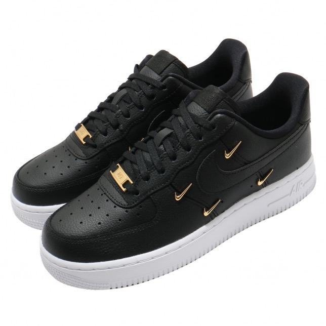 NIKE WOMENS AIR FORCE 1 07 LX SISTERHOOD BLACK METALLIC GOLD BLACK METALLIC GOLD HYPER ROYAL BLAC