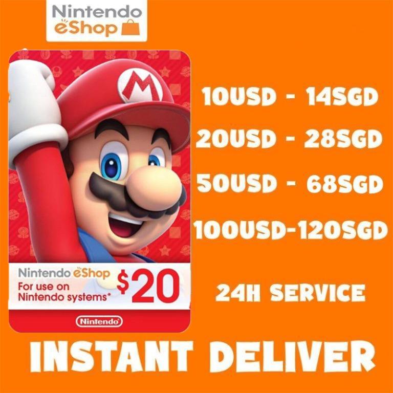 Nintendo eShop Card 50 USD  USA Account digital for Nintendo Switch