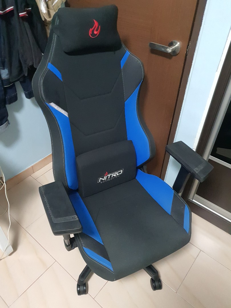 Nitro Concept X1000 Gaming Chair (Blue), Furniture & Home Living
