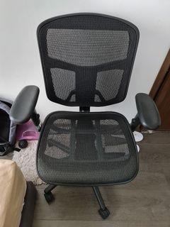 WorkPro® Quantum 9000 Series Ergonomic Mesh/Mesh Mid-Back Chair, Black/Black