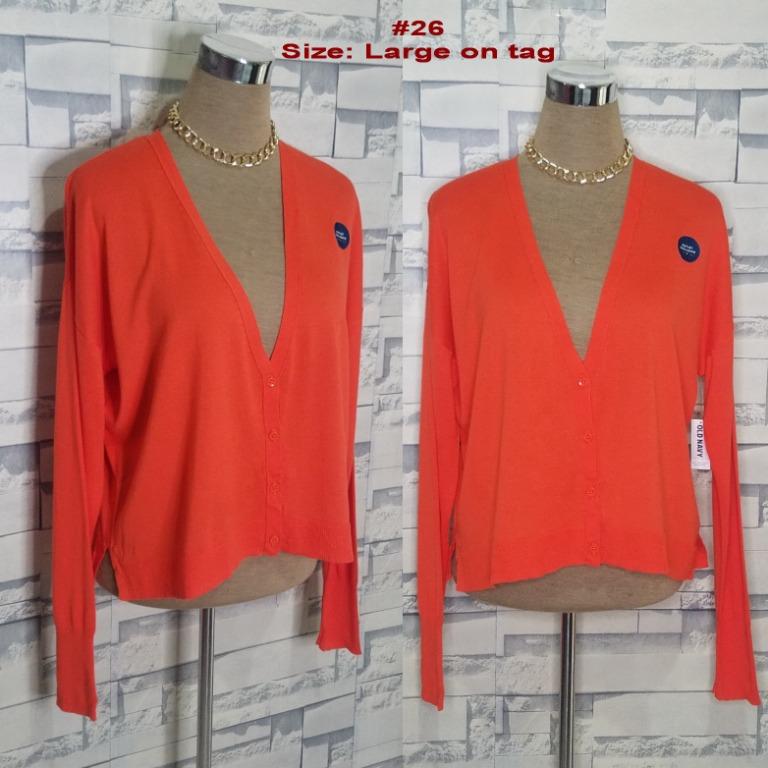 Old navy orange cardigan sales