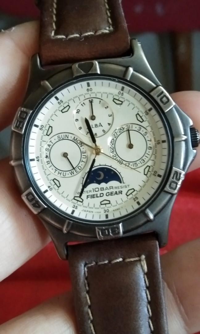 Original Alba field gear moon phase watch, Men's Fashion, Watches &  Accessories, Watches on Carousell