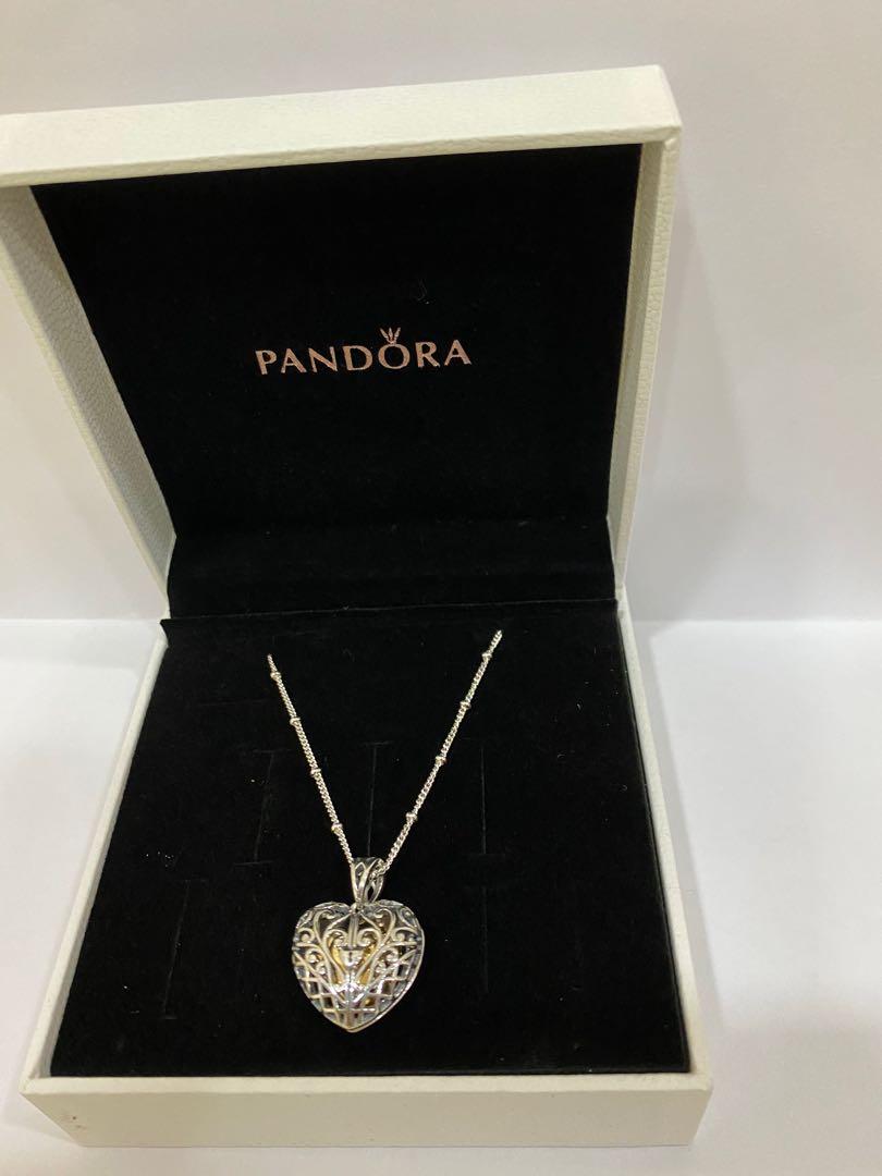Pandora Authentic Sales Openable Heart Pendant Necklace