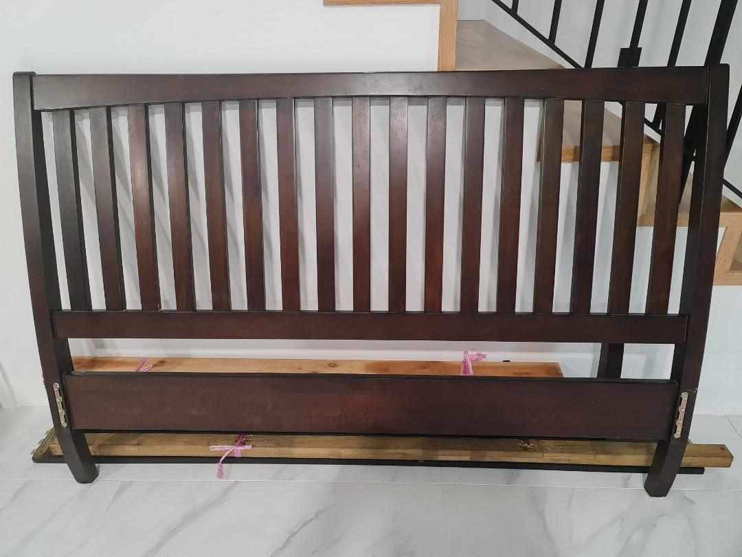 Picket & Rail Bed Frame, Furniture & Home Living, Furniture, Bed Frames