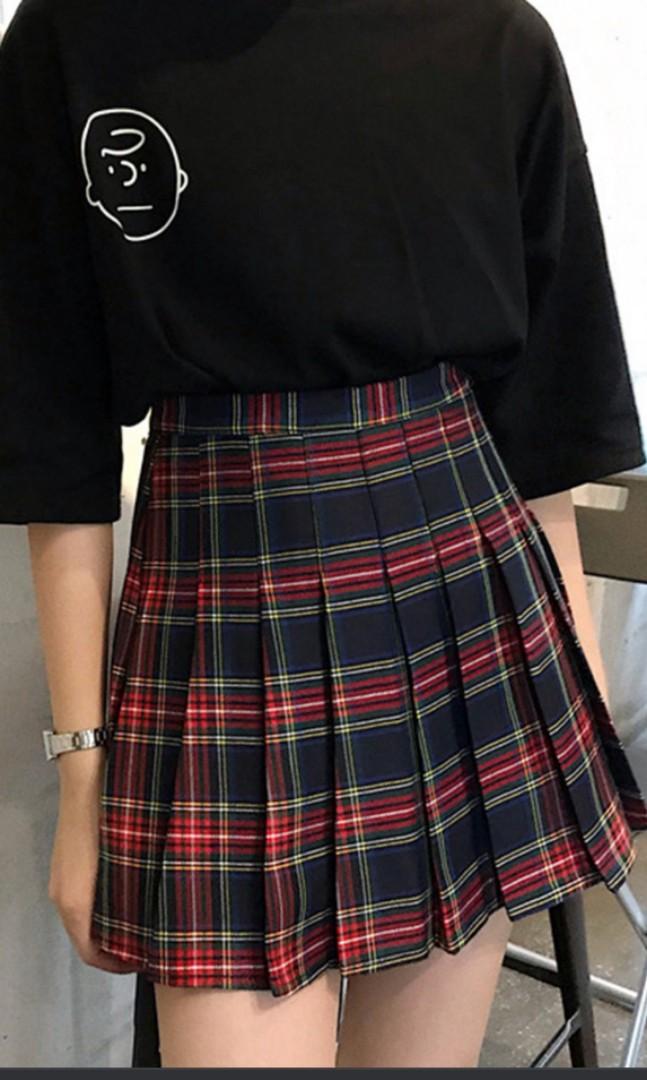 Korean skirt plaid skirt, Women's Fashion, Bottoms, Skirts on Carousell