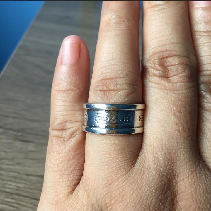 Silver coach ring