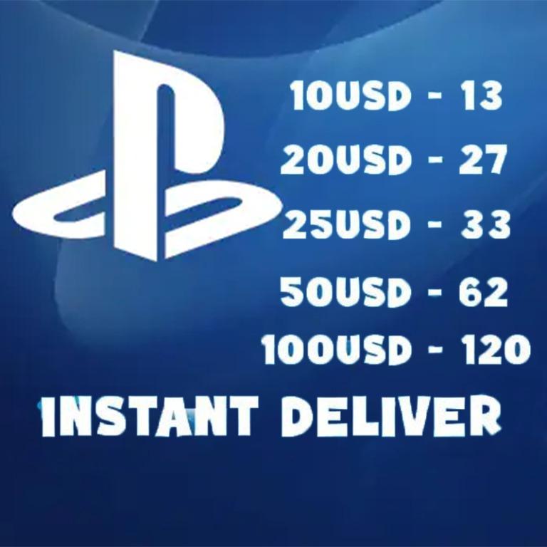 PSN USD gift card Playstation Store Credit USD PS4 PS5 Video