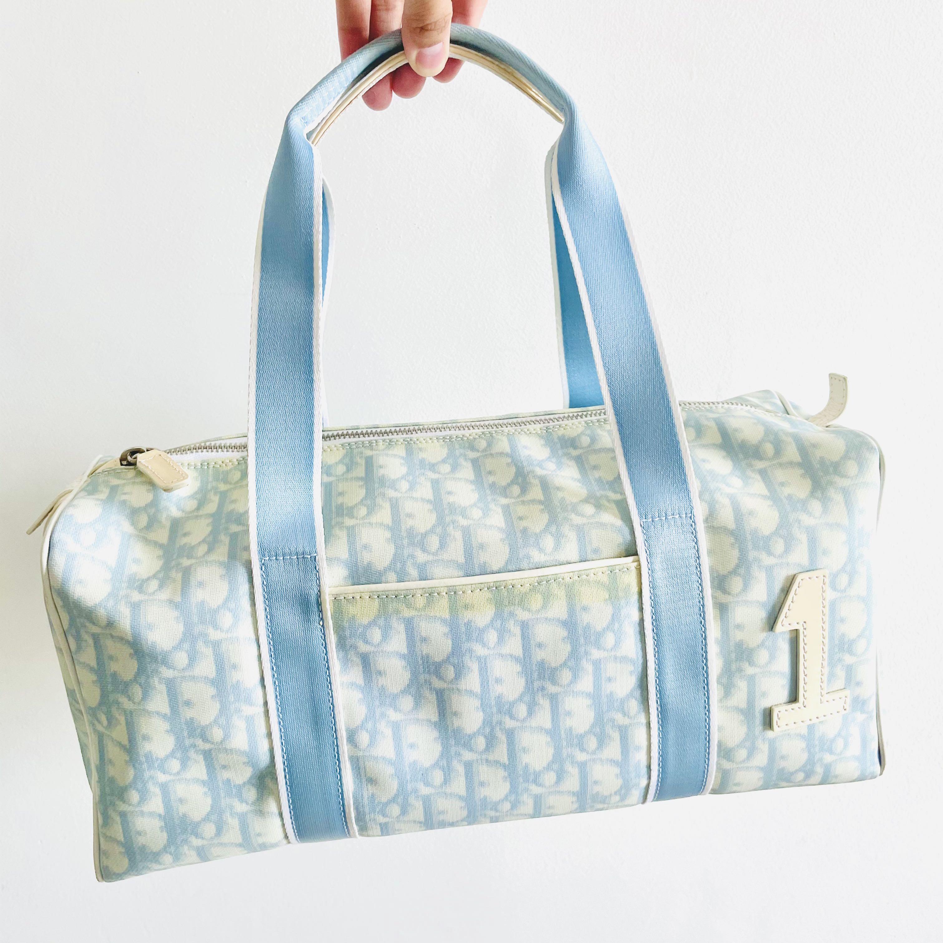 Christian Dior Vintage monogram babyblue Messenger Bag – le destin