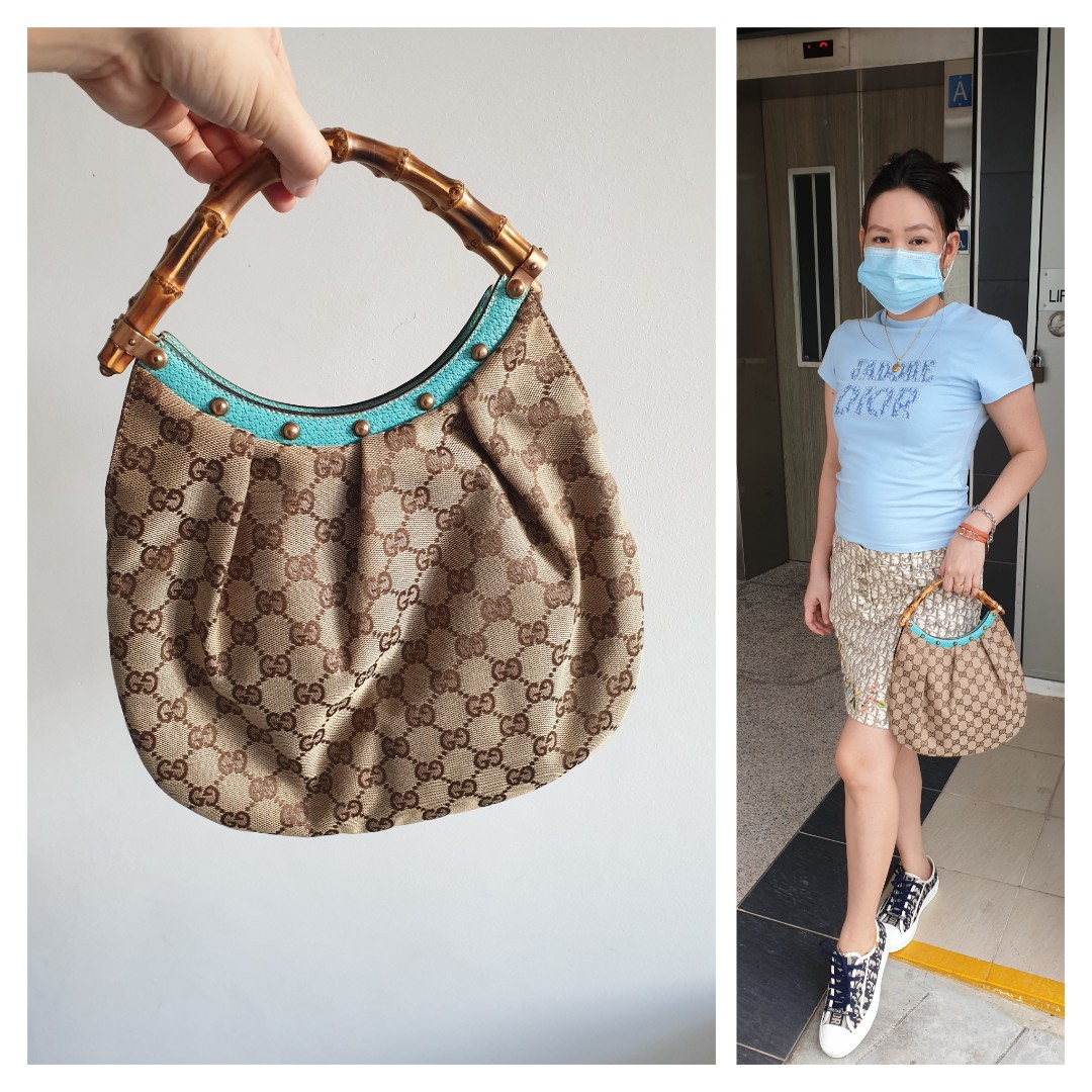Gucci Monogram Bamboo Handle Bag 2024 www.lightgames.pro