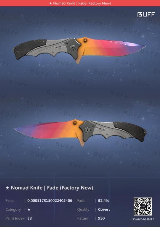 RARE Nomad knife - 11th best float in the world, Video Gaming, Gaming  Accessories, In-Game Products on Carousell
