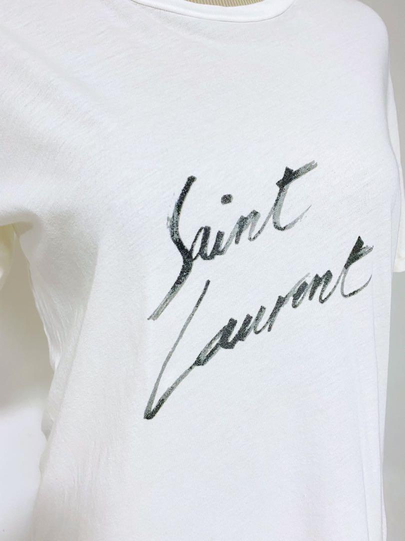 Saint laurent signature t shirt replica top