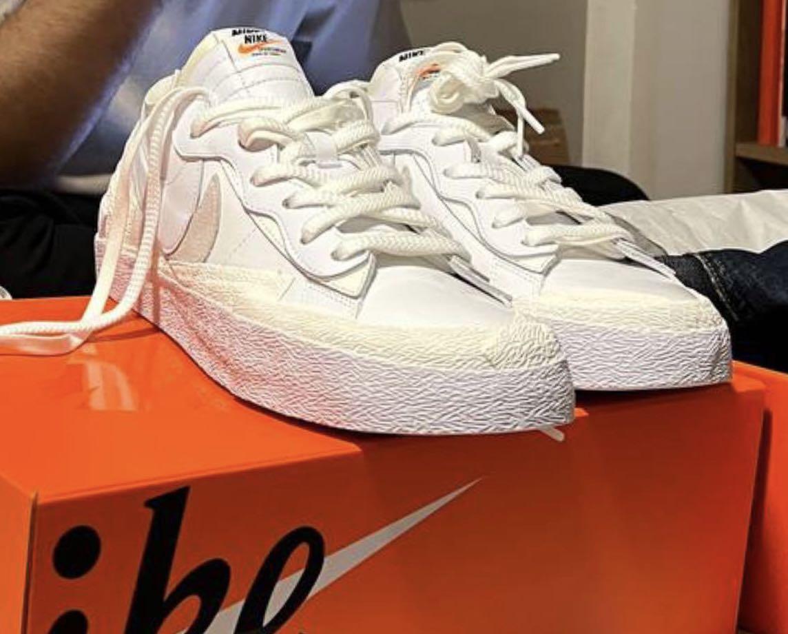 Sakai x Nike Blazer Low White Patent Men s Fashion Footwear