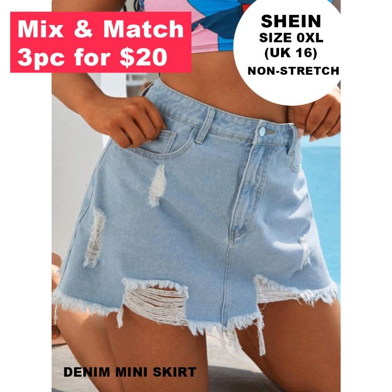 SHEIN Plus Size Denim Skirt