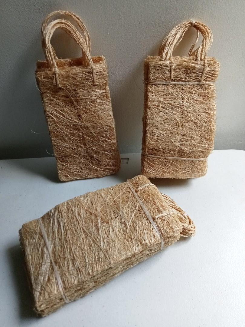 SINAMAY NATIVE ABACA BAG 4 X 4 X 7