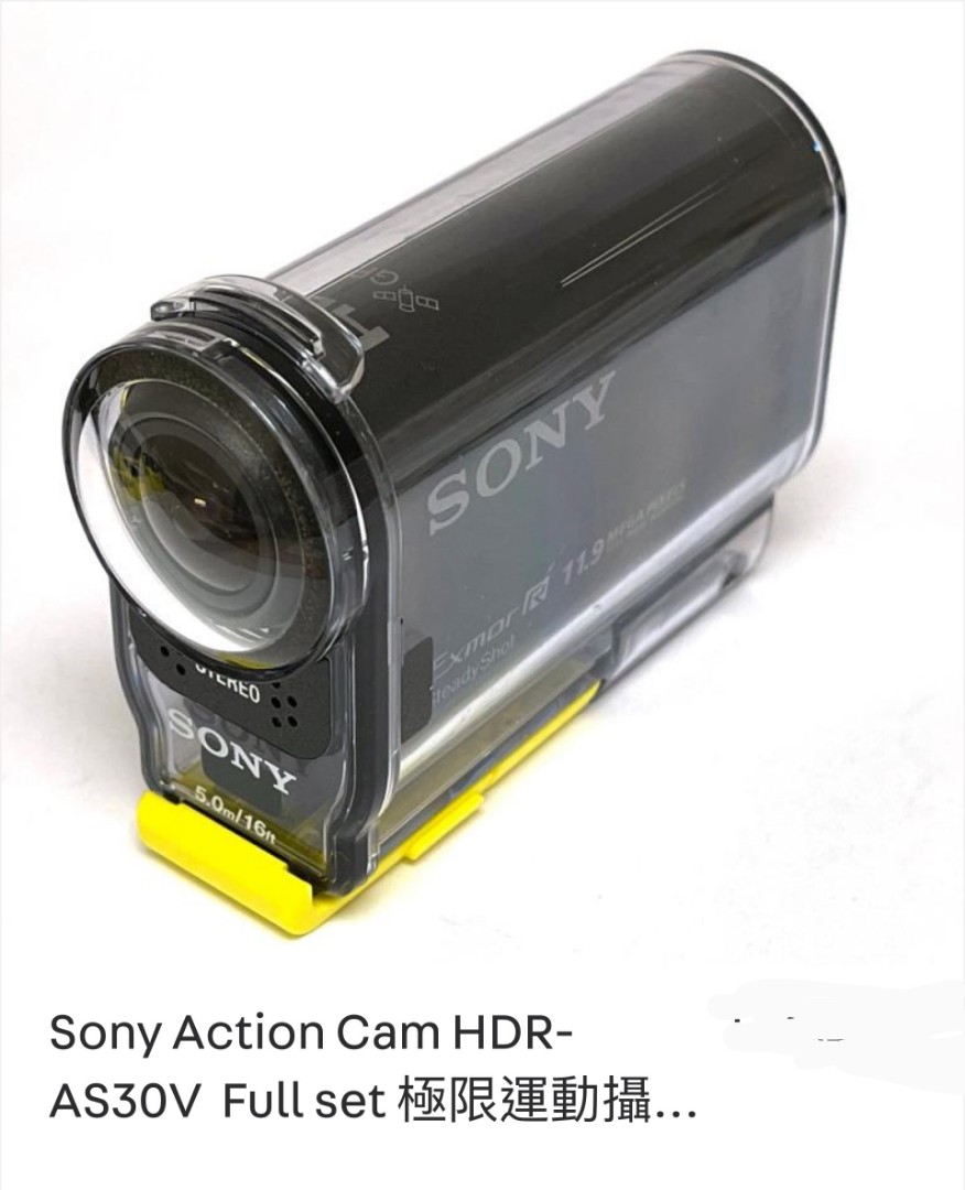 Sony Action Cam HDR-AS30v Full set 極限運動攝影機全套, 攝影器材, 攝錄機- Carousell