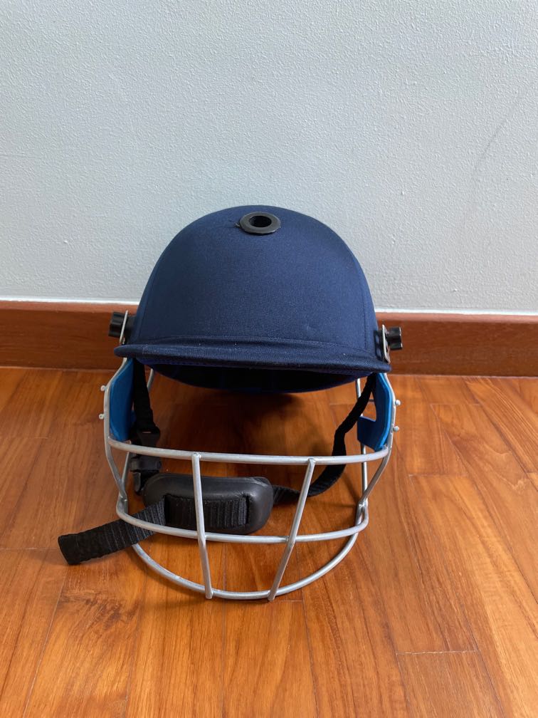 SG Blaze Tech Premium Cricket Helmet, Navy Blue - Large Size