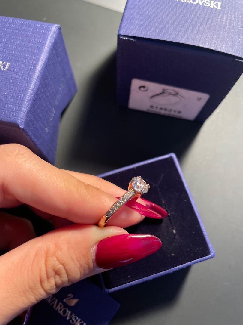Swarovski attract ring shop gold