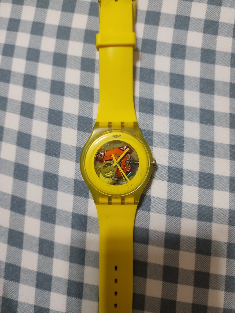 Swatch Yellow, Women's Fashion, Watches & Accessories, Watches on Carousell