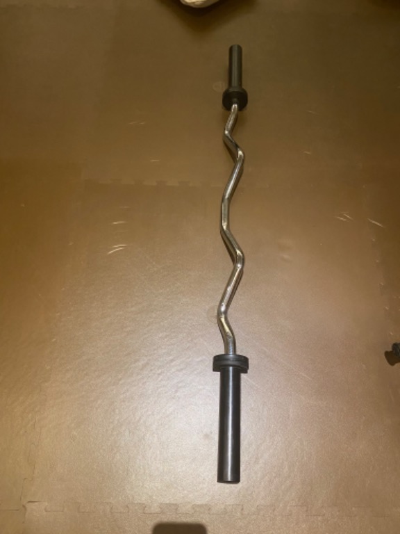 Technogym Angled Bar Chrome Plated 7.5kg Sports Equipment
