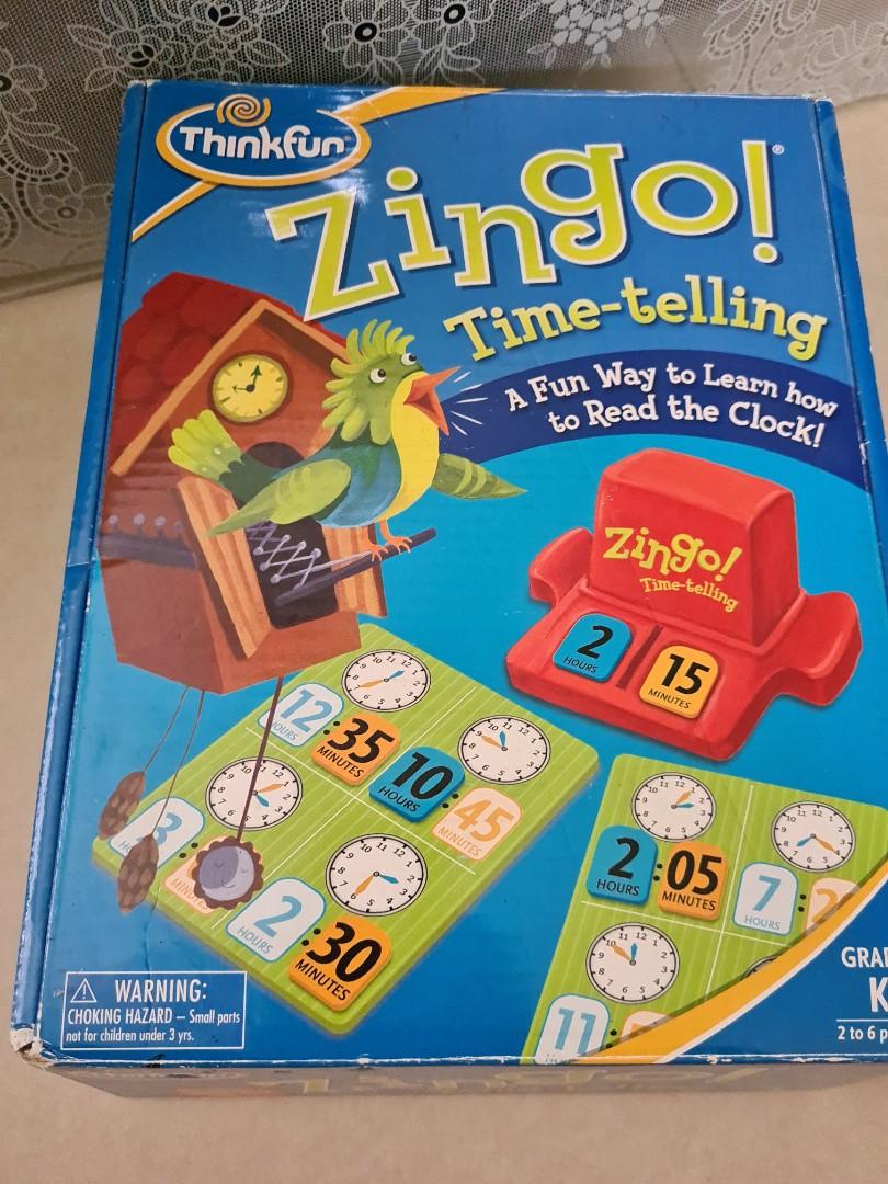Think fun Zingo Time telling, Hobbies & Toys, Toys & Games on Carousell