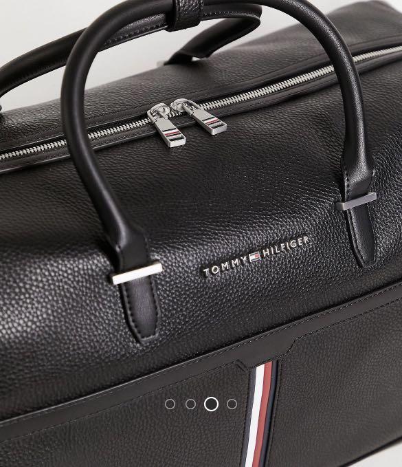 Tommy Hilfiger Faux Leather Downtown Duffle Bag, Men's Bags, Briefcases on Carousell