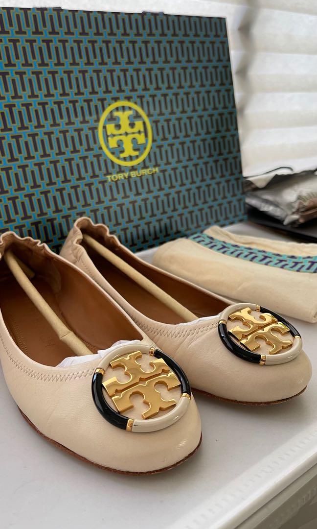 Tory burch ballet top flats with elastic