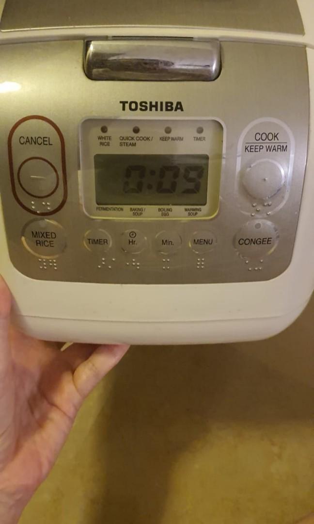 Toshiba Rice Cooker, 1 litre 5 cup rice Model RC10NMFIS, TV & Home