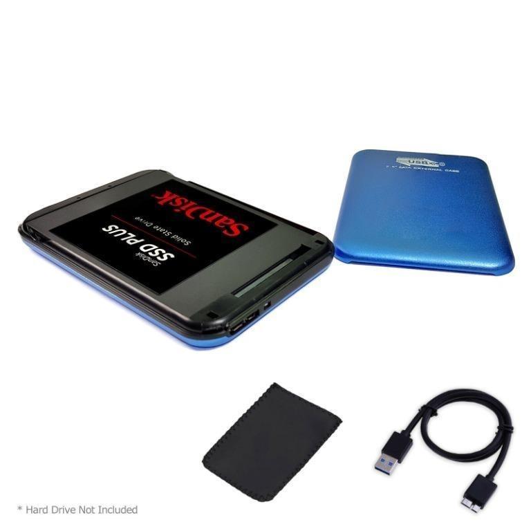 ANEXT 2.5 USB 3.0 Hard Drive Enclosure, SSD Enclosure, USB3.0 to SATA  Portable Plastic SSD Enclosure for 2.5 inch 7mm 9.5mm SATA HDD SSD, Support  UASP