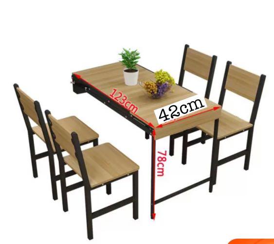 Wall mounted deals extendable dining table