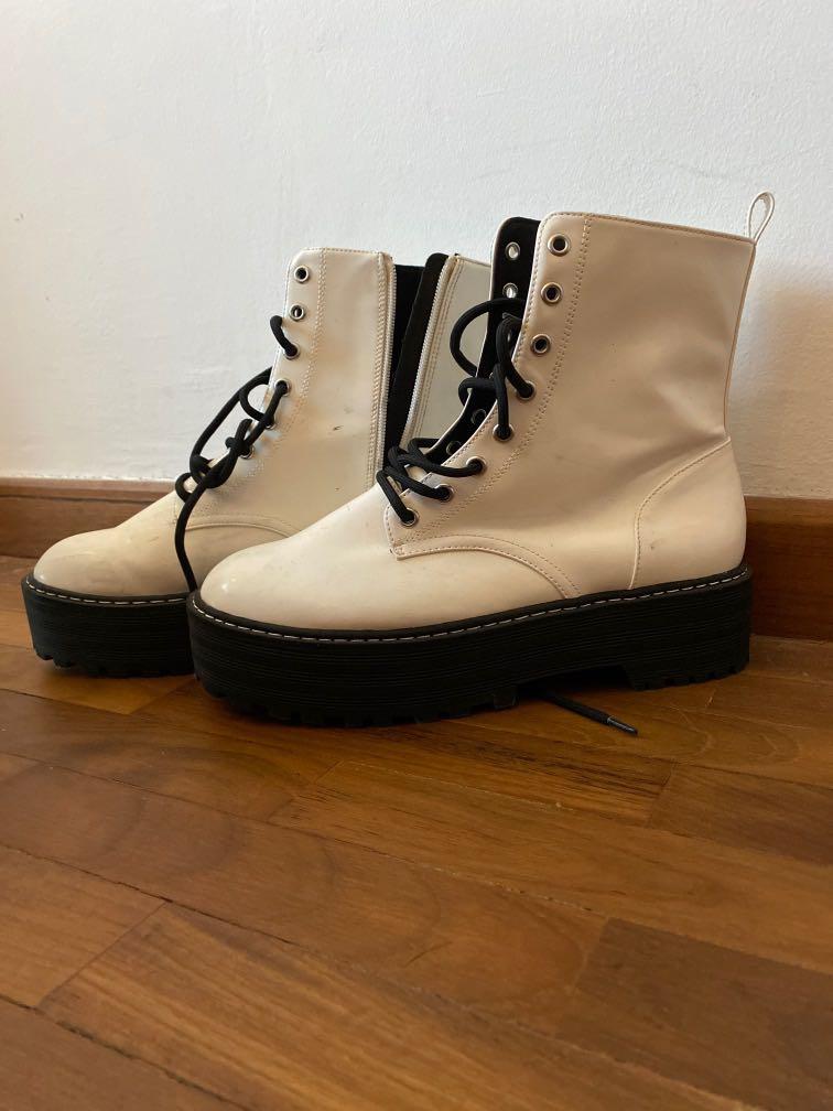 White hotsell boots h&m