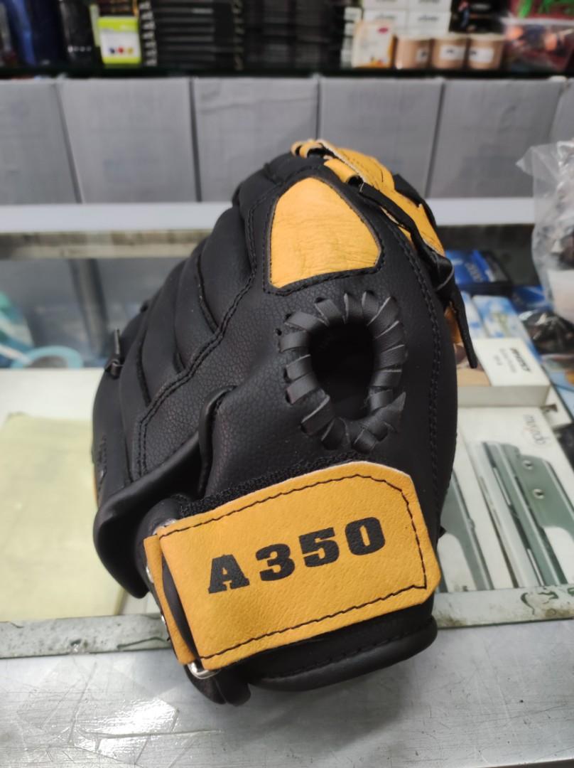Gant De Baseball Wilson A350 Cuir Noir 12½ - Lancer Main Droite, Extérieur, Occasion