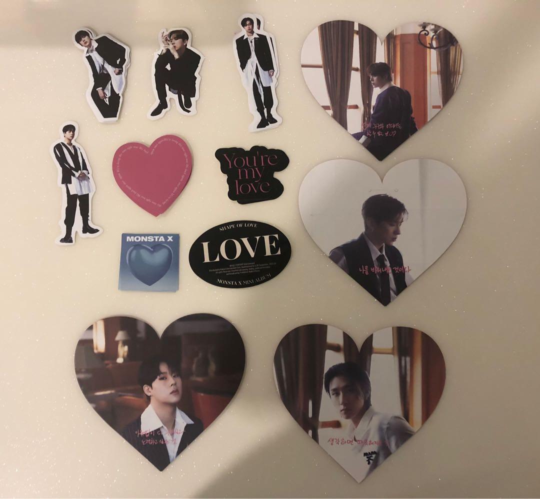 WTS MONSTA X MX Shape Of Love Album Photocard Polaroid Sticker Heart  Postcard Folded Poster