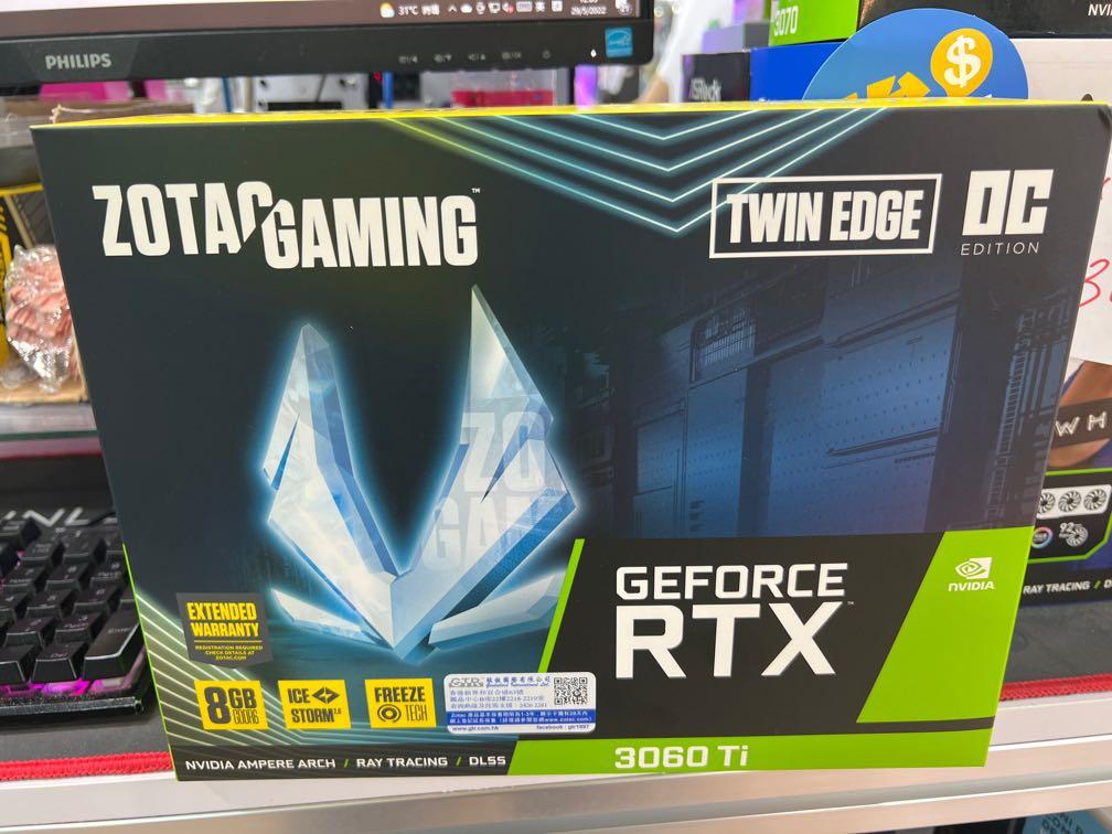 z... ZOTAC GAMING GeForce RTX 3060 Ti Twin Edge OC LHR, 電腦＆科技