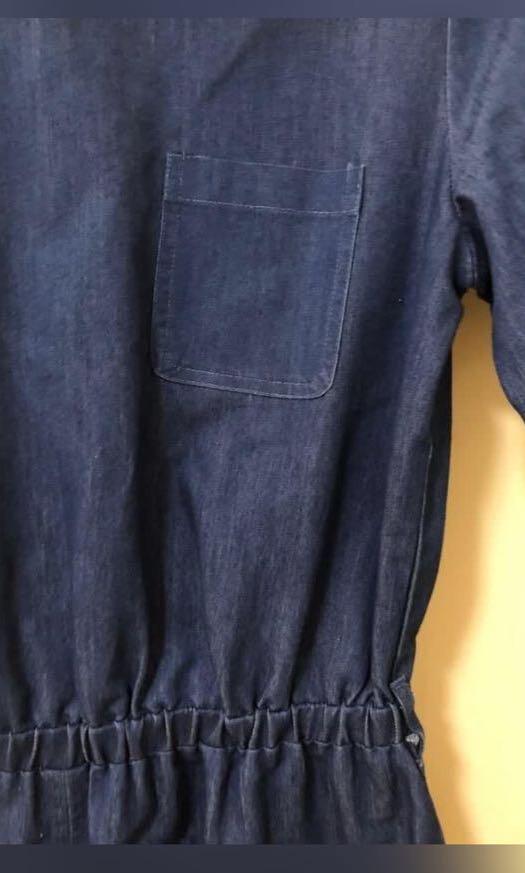 ZALORA Darm denim dress (Category: Dresses) located in Manila. Submitted by dencarmd (Listing ID 1085479286, Image 3). Description: Zalora dark denim dress with front pocket and slit, gartered waist, back zipper. Used only a few times and in very good used condition..
