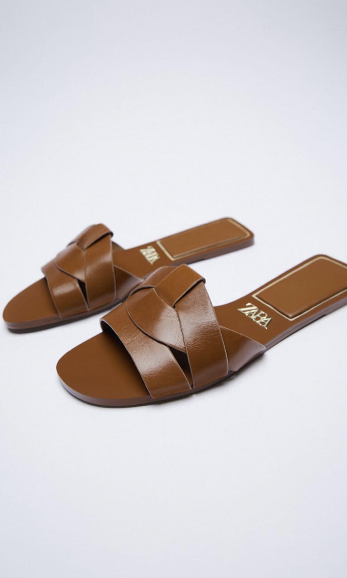 Zara tan slides hotsell