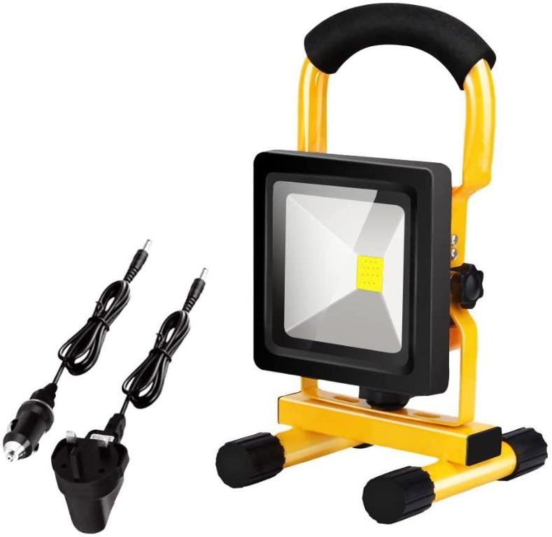 10W Portable Cordless Spot Light Rechargeable LED Flood Camping Hiking 