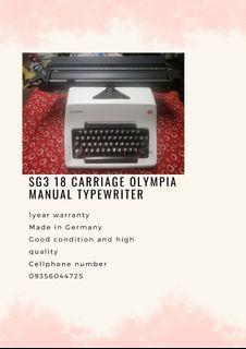 18 carriage Olympia manual