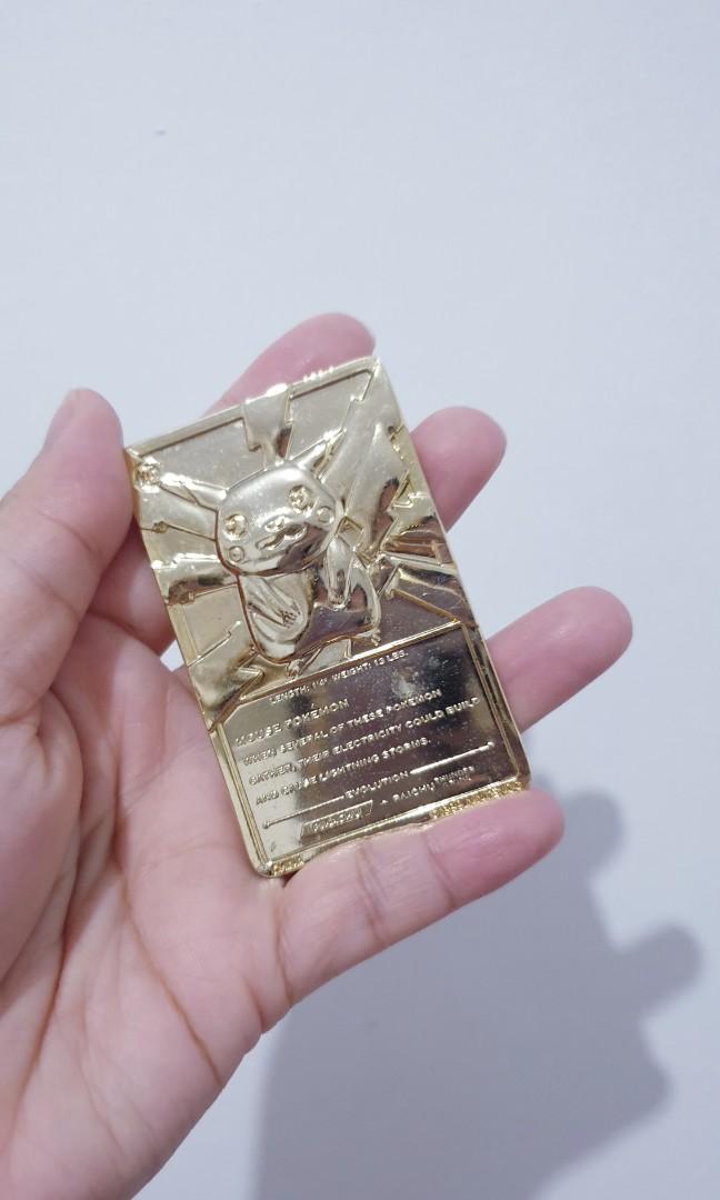 1999 Pokemon Nintendo Limited Edition 23K Gold-Plated Trading Card Mouse  Pikachu, Hobbies & Toys, Memorabilia & Collectibles, Vintage Collectibles  on Carousell