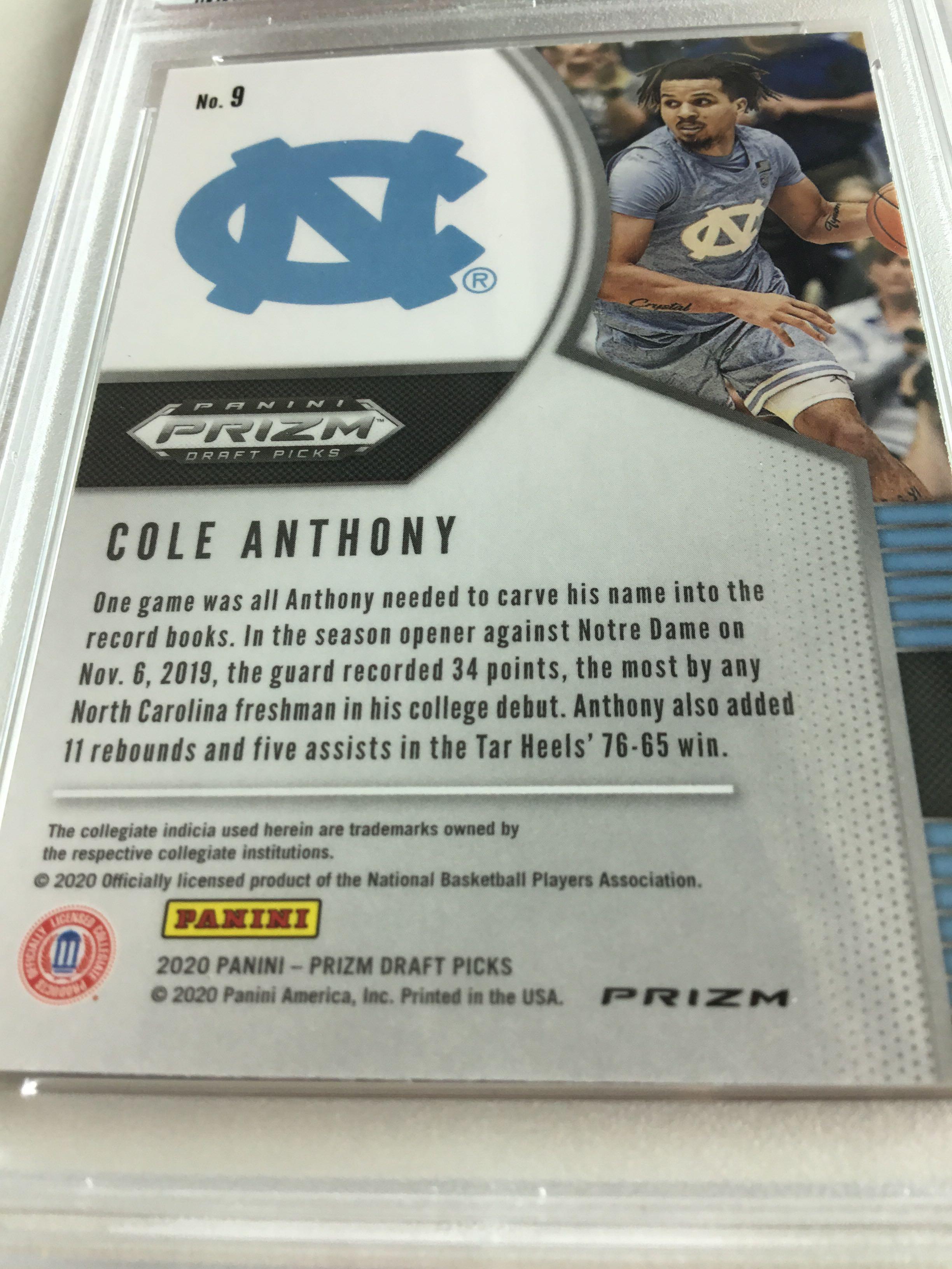 PSA10 Optic RC Prizm Cole Anthony SP NBA トレーディングカード