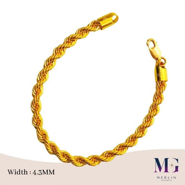 Gold rope bracelet new arrivals