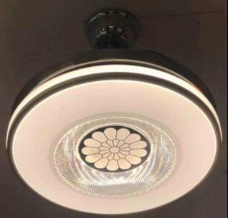 A4 Retractable Blades LED Ceiling Fan with Lighting Remote Control Luminous Chandelier Light