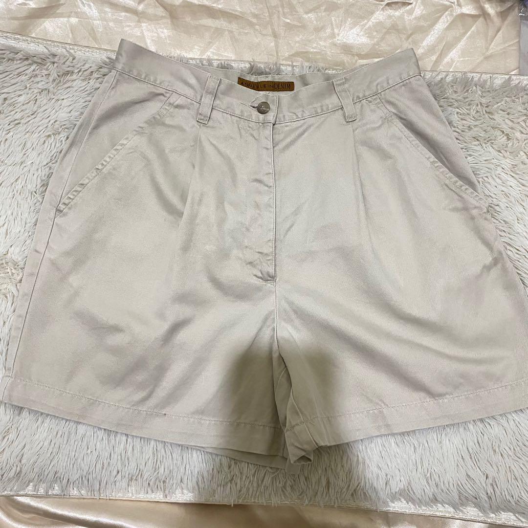 Anne Klein Denim Beige Shorts Alex size 27 28 Women s Fashion