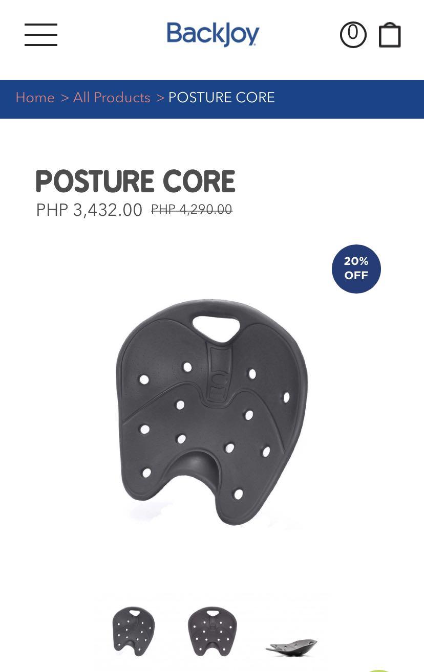 Backjoy Posture Core, Health & Nutrition, Braces, Support & Protection ...