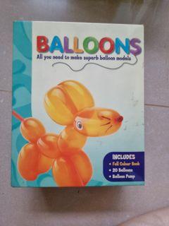 Balloons with 20 balloons , book , pump