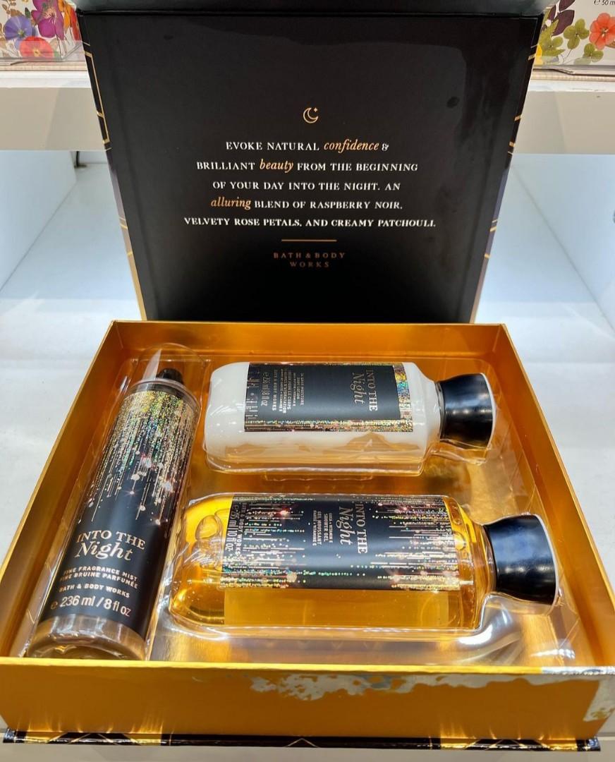Bath & Body Works Gift Set Full Size 'Into The Night', Kesehatan &  Kecantikan, Kulit, Sabun & Tubuh Di Carousell