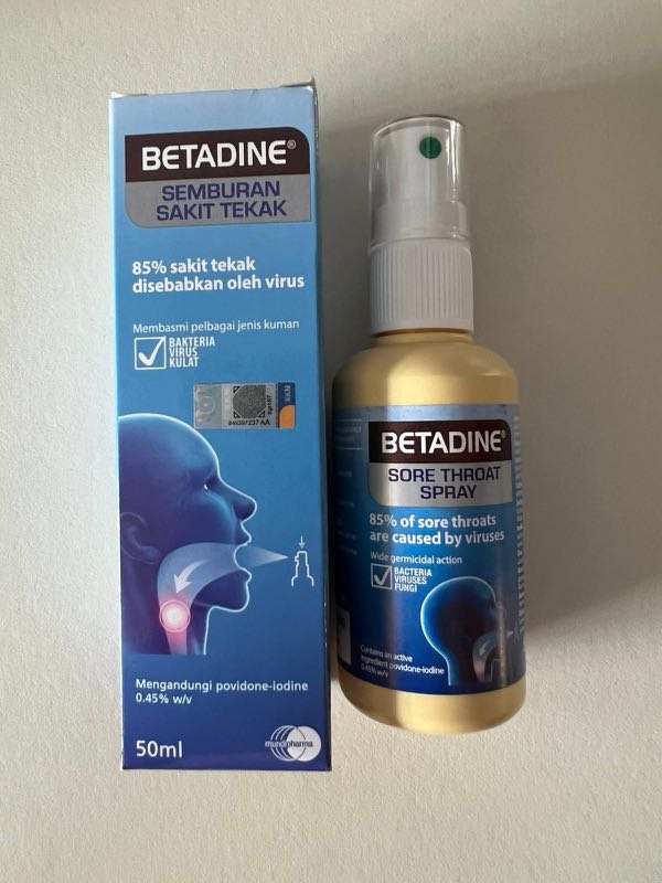 Betadine Spray for sore throat, Beauty & Personal Care, Sanitisers
