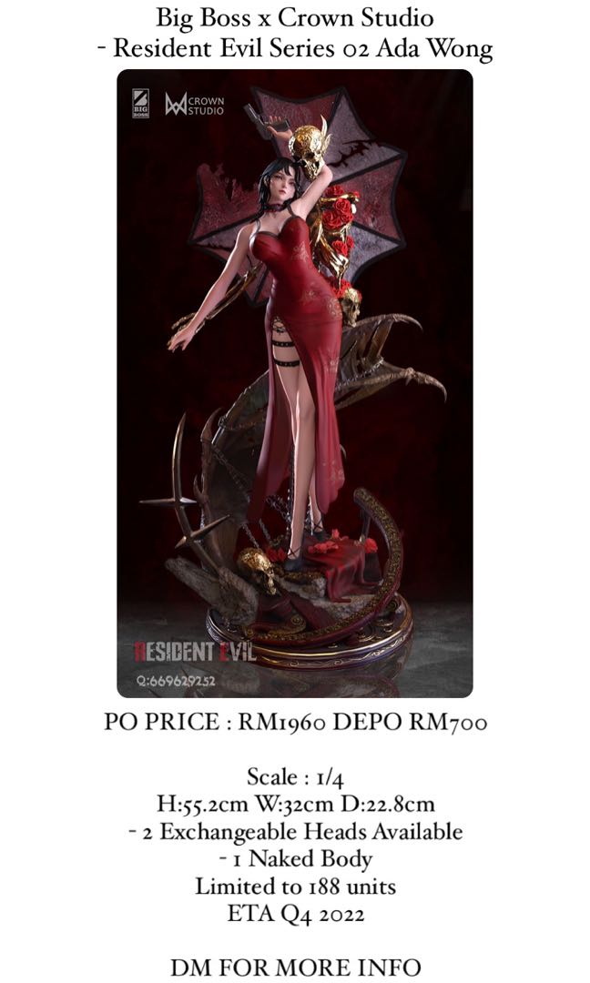 Big Boss x Crown Studio - Ada Wong Resident Evil Resin Statue