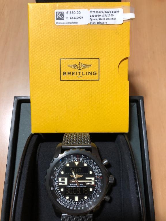 Breitling Chronospace Blacksteel Quarz Limited Edition 114 1000